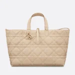 DIOR / LARGE DIOR TOUJOURS BAG Powder Beige Macrocannage Calfskin M2820OSHJ_M51U