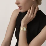 Cartier / TANK FRANÇAISE WATCH Tank Française watch, medium model, quartz movement. Case and faceted crown in 18K yellow gold (750/1000)Ref. WJTA0040 - Image 3