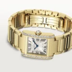 Cartier / TANK FRANÇAISE WATCH Tank Française watch, medium model, quartz movement. Case and faceted crown in 18K yellow gold (750/1000)Ref. WJTA0040 - Image 5