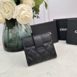 Chanel leather short card bag with gold and sliver hardware 609 size: 12*9cm - Image 2
