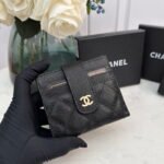 Chanel leather short card bag with gold and sliver hardware 609 size: 12*9cm - Image 8