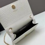 YSL Kat crocodile chain strap shoulder bag with gold hardware 7219 white size: 20*14*5cm/24*15*6cm - Image 8