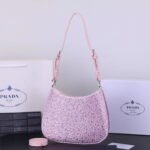 Prada Ss21 Hobo BlingBling 8801 pink size: 22*18*5cm - Image 4