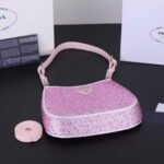 Prada Ss21 Hobo BlingBling 8801 pink size: 22*18*5cm - Image 6