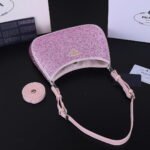 Prada Ss21 Hobo BlingBling 8801 pink size: 22*18*5cm - Image 9