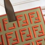 FENDI peekaboo Canvas Tote with mobile phone bag Red 2118 Size: 37*32 cm - Image 3