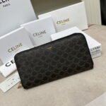 CELINE TRIOMPHE Presbyopia pattern printing Long Wallet Size:19 * 10cm