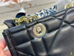 Dior ESSENTIAL Ox-leather rattan check shoulder Tote bag size: 36*28/27*22cm - Image 4
