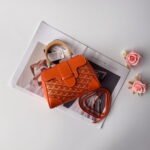 Goyard mini Saigon Orange Saddle bag Size:22*8*15cm