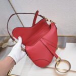 Dior saddle leather with Spaghetti straps red size: 25.5 *20 * 6.5cm - Image 2