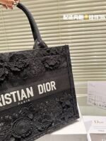 Dior 3D follower embossed jacquard book tote bag black size: 42cm /36cm /26cm - Image 2