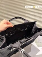 Dior 3D follower embossed jacquard book tote bag black size: 42cm /36cm /26cm - Image 5