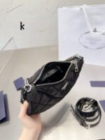 Prada vintage nylon underarm bag size:  24*13cm - Image 2
