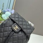 Chanel 23s Salzburg cowhide backpack 917 Black size: 25*20*12cm/23*18*10cm - Image 8