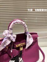 Hermès Birkin Togo Calf Gold Hardware Actino violet size: 30????????/ 25???????? - Image 4