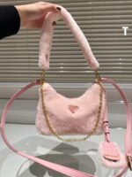 Prada Fluffy hobo Three-piece set handbag size:21cm