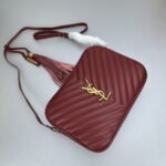 YSL MONOGRAM SAINT LAURENT LOU quilted leather camera bag red with gold hardware 520534 size: 23*16*6CM - Image 4