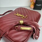 YSL MONOGRAM SAINT LAURENT LOU quilted leather camera bag red with gold hardware 520534 size: 23*16*6CM - Image 8