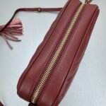 YSL MONOGRAM SAINT LAURENT LOU quilted leather camera bag red with gold hardware 520534 size: 23*16*6CM - Image 9