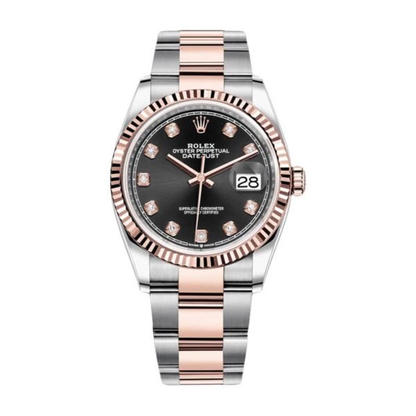 rolex-datejust-126231-36mm-rose-gold-everose-gold-diamond-dial-600x600-1.jpg Rolex Datejust 126231 Black With Diamond Dial - Image 1