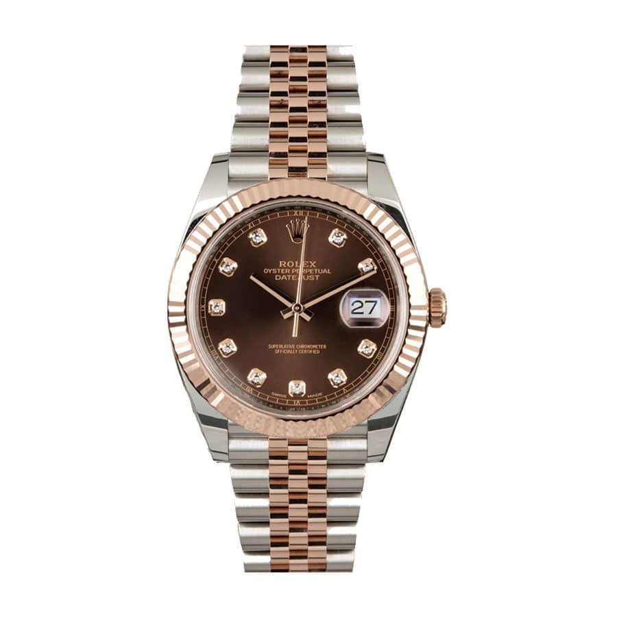 rolex-datejust-ii-126331-41mm-rose-gold-steel-chocolate-diamond-dial.jpg Rolex Datejust II 126331-0004 Chocolate Diamond Dial - Image 1